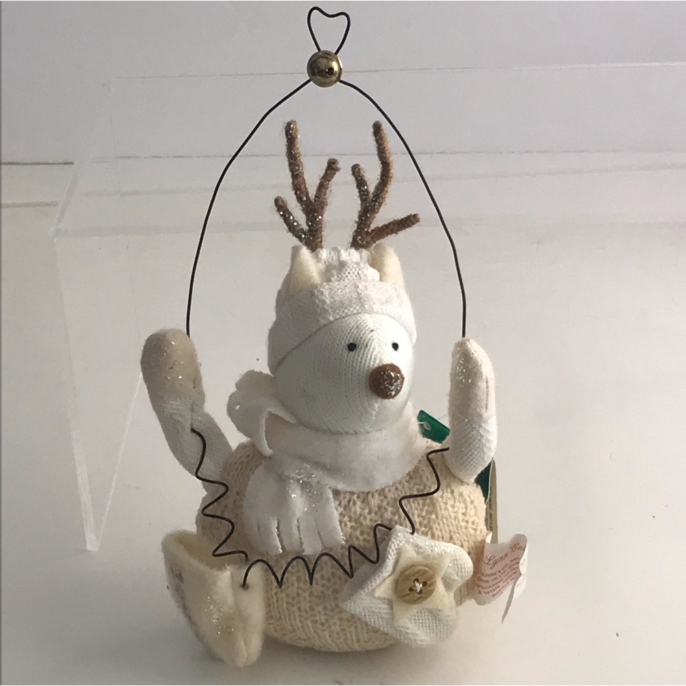 RUSS Berrie Glitter & Gold Stuffed Reindeer - Judy Lynn Collection - NWT